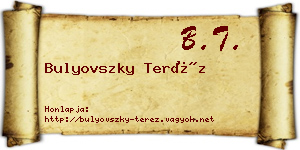 Bulyovszky Teréz névjegykártya