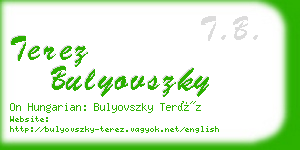 terez bulyovszky business card